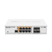 Mikrotik Cloud Router Switch CRS112-8P-4S-IN, QCA8511 400Mhz CPU, 128MB RAM, 8×G-LAN PoE-out, 4×SFP, RouterOS L5, desktop kuć
