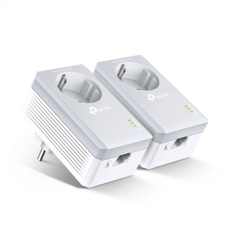 TP-Link AV600 Powerline mrežni adapter, 600Mbps, 1× mrežni ulaz, dodatna strujna utičnica, HomePlug AV (duplo pakiranje)