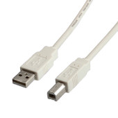 Roline VALUE USB2.0 kabel TIP A-B M/M, 3.0m, bijeli