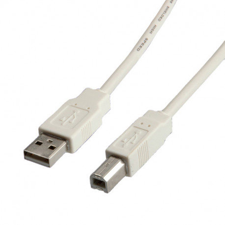 Roline VALUE USB2.0 kabel TIP A-B M/M, 3.0m, bijeli