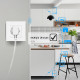 WOOX WiFi Smart zidna utičnica, 250VAC 10A 2300W, WooxHome app, glasovna kontrola - Alexa & Google Assistant (R4054)