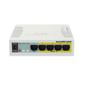 Mikrotik Cloud Smart Switch CSS106-1G-4P-1S (RB260GSP) 5-port Gigabit PoE-out smart preklopnik sa SFP cage, SwOS, plasti