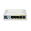 Mikrotik Cloud Smart Switch CSS106-1G-4P-1S (RB260GSP) 5-port Gigabit PoE-out smart preklopnik sa SFP cage, SwOS, plasti