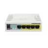 Mikrotik Cloud Smart Switch CSS106-1G-4P-1S (RB260GSP) 5-port Gigabit PoE-out smart preklopnik sa SFP cage, SwOS, plasti