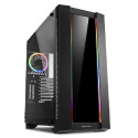 Sharkoon ELITE SHARK CA200G Tower E-ATX kućište, bez napajanja, prozirna bočna stranica, RGB ventilator stražnji 1×120, crno