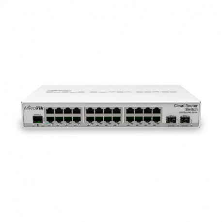 Mikrotik Cloud Router Switch CRS326-24G-2S+IN, 800 MHz CPU, 512MB RAM, 24xG-LAN, 2xSFP+ cage, RouterOS L5 or SwitchOS (d