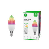 WOOX WiFi Smart LED RGB+CCT žarulja E14, 5W, 470lm, 2700K-6500K dimabilna, WooxHome app, glasovna kontrola - Alexa & Google A