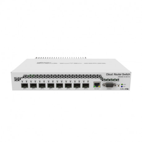 Mikrotik Cloud Router Switch CRS309-1G-8S+IN, Dual core 800MHz CPU, 512MB RAM, 1×GLAN, 8×SFP+ cages, RouterOS, L5 or Swi