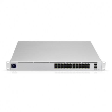 Ubiquiti UniFi Managed 24-port Gigabit Switch, 2×10G SFP+, Rackmount, (USW-PRO-24)