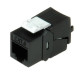 Roline RJ45 Keystone konektor Cat.6/Class E, UTP (tool-free), crni