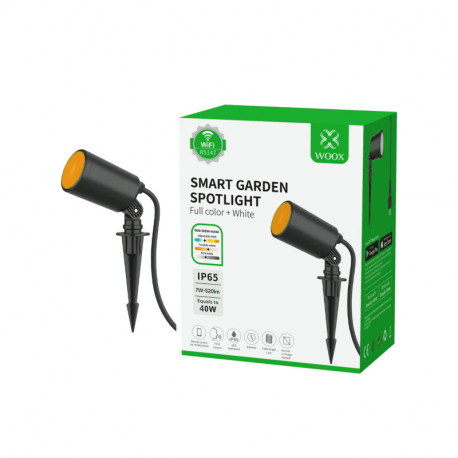 WOOX WiFi Smart LED vrtna svijetiljka RGB+CCT, 7W, 520lm, 3000K-6500K, Amazon Alexa i Google Assistant (R5147)