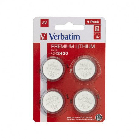 Verbatim CR2430 Lithium baterija, 3V (4 kom./pakiranje)
