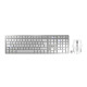Cherry DW 9100 Slim bežična/BT tipkovnica + miš, AES-128 enkripcija, bijelo/siva