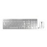 Cherry DW 9100 Slim bežična/BT tipkovnica + miš, AES-128 enkripcija, bijelo/siva