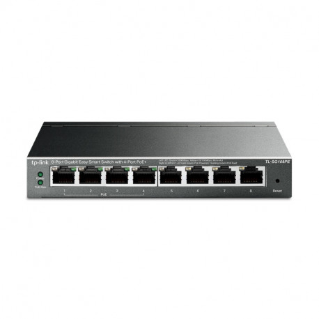 TP-Link 8-port Gigabit PoE Easy Smart preklopnik (Switch), 8×10/100/1000M RJ45, 4×PoE+, metalno kućište, 13" (64W)