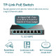 TP-Link 8-port Gigabit PoE Easy Smart preklopnik (Switch), 8×10/100/1000M RJ45, 4×PoE+, metalno kućište, 13" (64W)