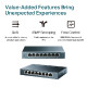 TP-Link 8-port Gigabit Desktop preklopnik (Switch), 8×10/100/1000M RJ45 ports, metalno kućište