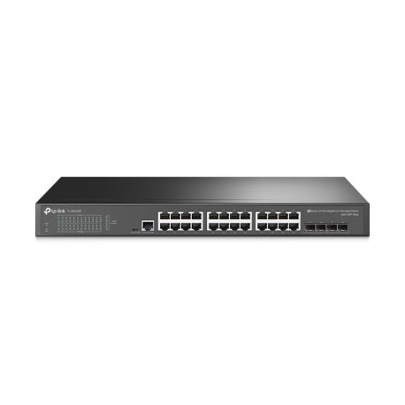 TP-Link Omada JetStream 24-port Gigabit Smart preklopnik (Switch), 24×10/100/1000M RJ45 ports, 4×Gigabit SFP, 1U 19" rac
