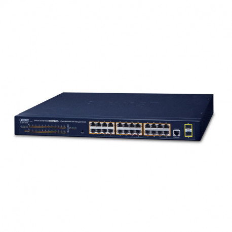 PLANET Gigabit preklopnik (Switch) 24-port IPv4 upravljiv 802.3at PoE + 2-port 100/1000X SFP (300W)