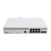 Mikrotik Cloud Smart Switch CSS610-8P-2S+IN, 8×G-LAN PoE-out, 802.3af/at, 2×SFP+ 10G, SwOS, desktop kučište, PSU