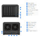 Synology DS1522+ DiskStation 5-bay All-in-1 NAS server, 2.5"/3.5" HDD/SSD/M.2 podrška, Hot Swappable HDD, Wake on LAN/WA