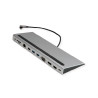 Roline USB-C Multiport Docking Station, 4K HDMI/DP, VGA, 2× USB3.2, 1× USB2.0, 1× SD/Micro SD čitač kartica, 1× USB-C PD
