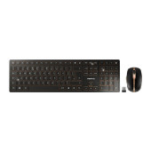 Cherry DW 9100 Slim bežična/BT tipkovnica + miš, AES-128 enkripcija, crna