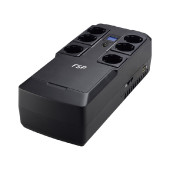 Fortron Source UPS NanoFit 800VA/480W, Offline, 2×USB, 6×Schuko, RJ45, 1×5Ah, 3.5min autonomija@50%