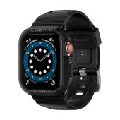 Spigen Rugged Armor Pro, zaštitna maska s remenom za Apple pametni sat, crna - Apple Watch 8/7 (45mm)/SE 2022/6/SE/5/4 (44mm)