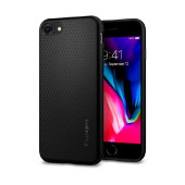 Spigen Liquid Air, zaštitna maska za telefon, crna - iPhone SE (2022/2020)/8/7 (042CS20511)