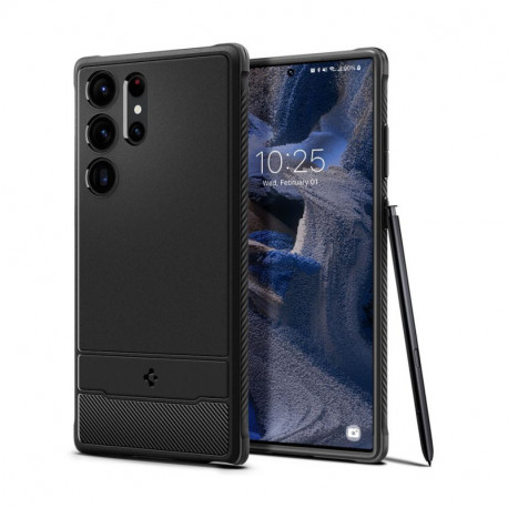 Spigen Rugged Armor, zaštitna maska za mobitel, crna - Samsung Galaxy S23 Ultra