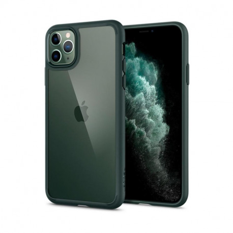 Spigen Ultra Hybrid, zaštitna maska za telefon, midnight green - iPhone 11 Pro (ACS00417)