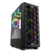 Sharkoon HEX RGB Midi Tower ATX kućište bez napajanja, Type-Cx1 /USB 3.0x2/ prednji/stražnji/gornji ventilatori 6×120mm,