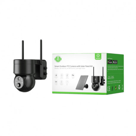 WOOX WiFi Smart vanjska kamera + solarni panel za punjenje, Full HD 1080P, PTZ,  microSD, baterija 5200mAh, IP65 vodootp
