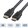 Roline VALUE Ultra HD 8K HDMI v2.1 kabel sa mrežom, M/M, crni, 5.0m