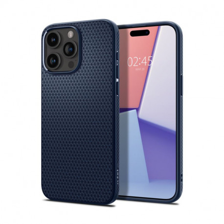 Spigen Liquid Air, zaštitna maska za telefon, tamno plava - iPhone 15 Pro (ACS06705)