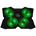 SureFire Bora Gaming podloga za hlađenje prijenosnika do 17", USB, zeleni LED