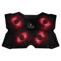 SureFire Bora Gaming podloga za hlađenje prijenosnika do 17", USB, crveni LED
