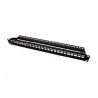 Roline 24-portni Patch Panel (prazni) 19" Keystone STP Cat.5/6/6a/Class E, crni