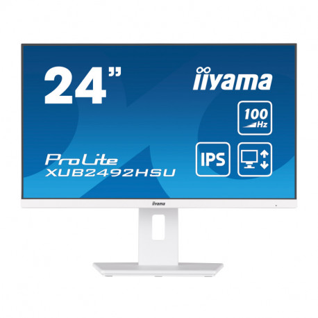 IIYAMA 24" XUB2492HSU-W6 FHD (1920×1080) IPS, 100Hz, 16:9, 0.4ms, 250 cd/m2, 1300:1, 1xHDMI/DP, 4×USB-A, Pivot, zvučnici