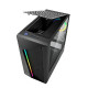 Sharkoon REV100 Midi-Tower ATX kućište bez napajanja, prozirna bočna stranica, prednji/stražnji RGB ventilator 2×120mm, 