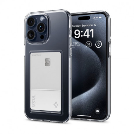 Spigen Crystal Slot, crystal clear, zaštitna maska za telefon - iPhone 15 Pro (ACS06726)
