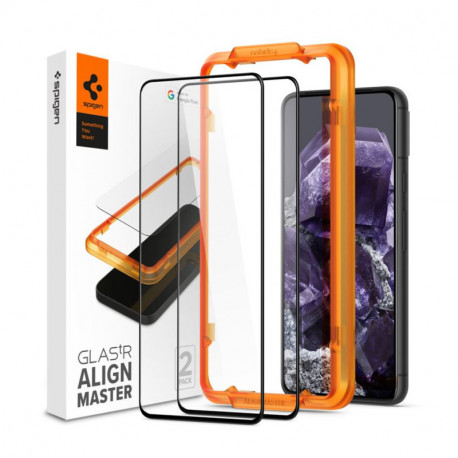 Spigen Glass tR AlignMaster2 pack, zaštitno staklo za ekran telefona 2 kom - Google Pixel 8 (AGL07396)