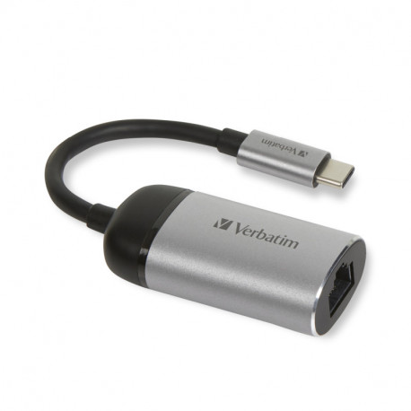 Verbatim USB-C na RJ45 gigabitni ethernet mrežni adapter, aluminijsko kućište