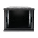 Canovate 12U 600x560x631 SINGLE zidni ormar s bočnim stranama koje se mogu otvoriti izvana, crni (WS3O-9-1265F)