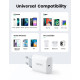 UGREEN zidni punjač 20W, USB-C, PD3.0/QC4.0, bijeli + USB-C/Lightning kabel 1.0m