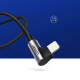 UGREEN Lightning na USB-A (M), kutni 90°, pleteni kabel MFi, 1m