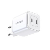 UGREEN Nexode Mini GaN II Tech zidni punjač 45W, 2×USB-C, PD3.0/QC 4.0, bijeli