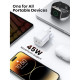 UGREEN Nexode Mini GaN II Tech zidni punjač 45W, 2×USB-C, PD3.0/QC 4.0, bijeli