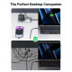 UGREEN GaN Tech zidni punjač 65W, 1×USB-A/3×USB-C, PD3.0/QC4.0+, crni